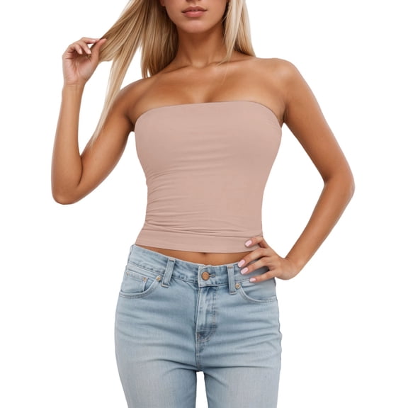 Tank Tops for Women,Stretchy Tube Top Camisole with Removable Padding for Versatile Layering and Stylish Outerwear,Camisole Tops for Women,Rose Gold,XS