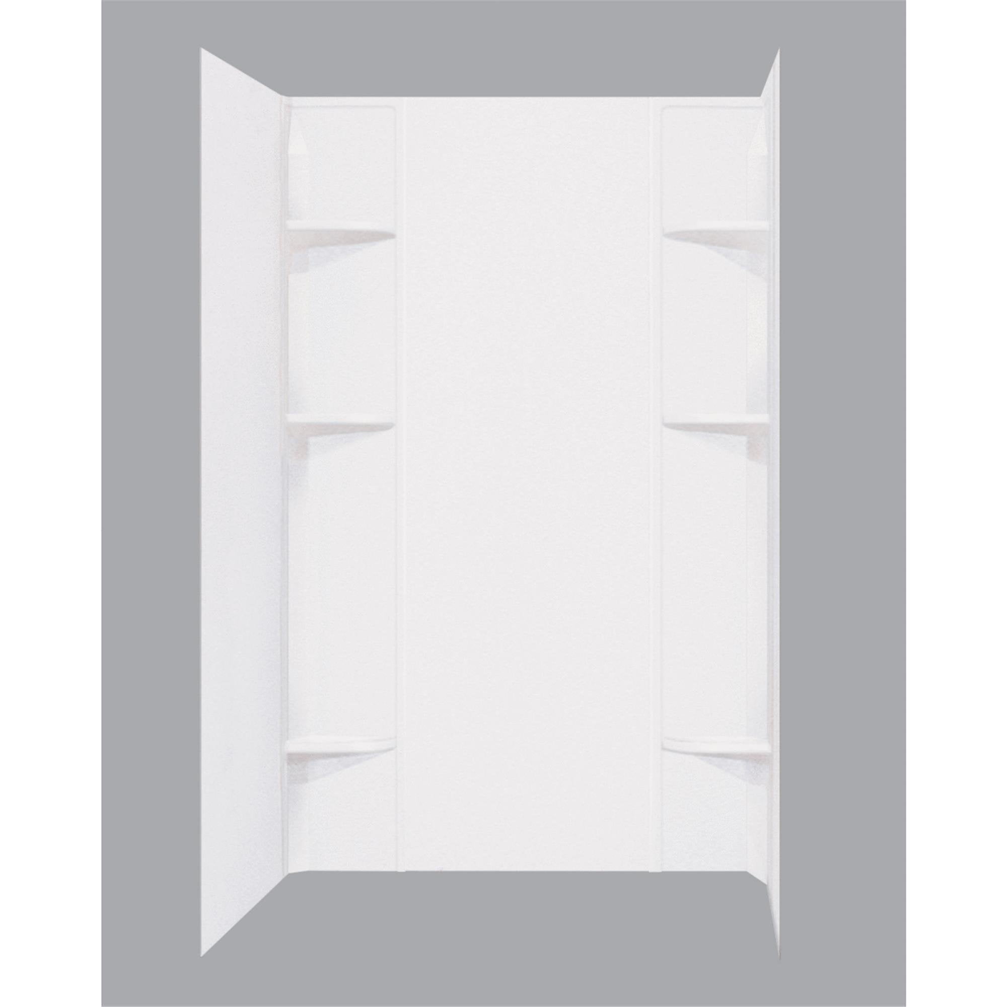 mustee 260wht durawall shower wall surround side and back panels, one