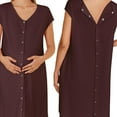 thumbnail image 1 of QJUHUNG Pyjama de Maternité avec Boutons Pyjama d'Accouchement/naissance/hôpital avec Poches, 1 of 7
