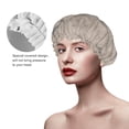 thumbnail image 4 of YFYANG Women's Double Waterproof Shower Cap, Vintage Clock Pattern Reusable Hair Cap for All Hair Styles and Head Sizes, 4 of 9