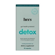 Hers Detox Gut Health Probiotic Supplement with 5 Enzyme Blend for Women, 30 Count
