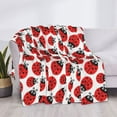 thumbnail image 3 of Yiaed Cartoon Ladybug Print Blanket Throw Blanket Soft Cozy Flannel Blanket for Home Bed Sofa Couch Chair-80"x60", 3 of 6
