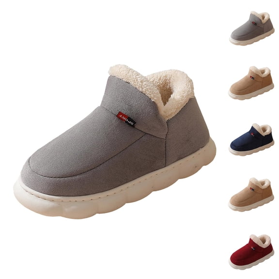 Slippers for Women Men 2025 Winter Lined Plush Fuzzy Platform Slipper Indoor Outdoor House Slippers