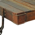 thumbnail image 3 of HomeRoots 488845 18 x 50 x 32 in. Black & Brown Solid Wood Rectangular Distressed Coffee Table, 3 of 3