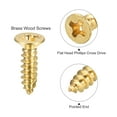 thumbnail image 4 of Uxcell M3x12mm Brass Wood Screws, Phillips Flat Head Self Tapping Connector 30 Pack, 4 of 5