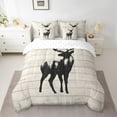 thumbnail image 2 of Castle Fairy Teens Safari Deer 7-Piece Twin Bedding Sets,Lodge Cabin Bedding Comforter Set,Jungle Animal Breathable Sheet Sets,Ultra Soft Home Decor, 2 of 8