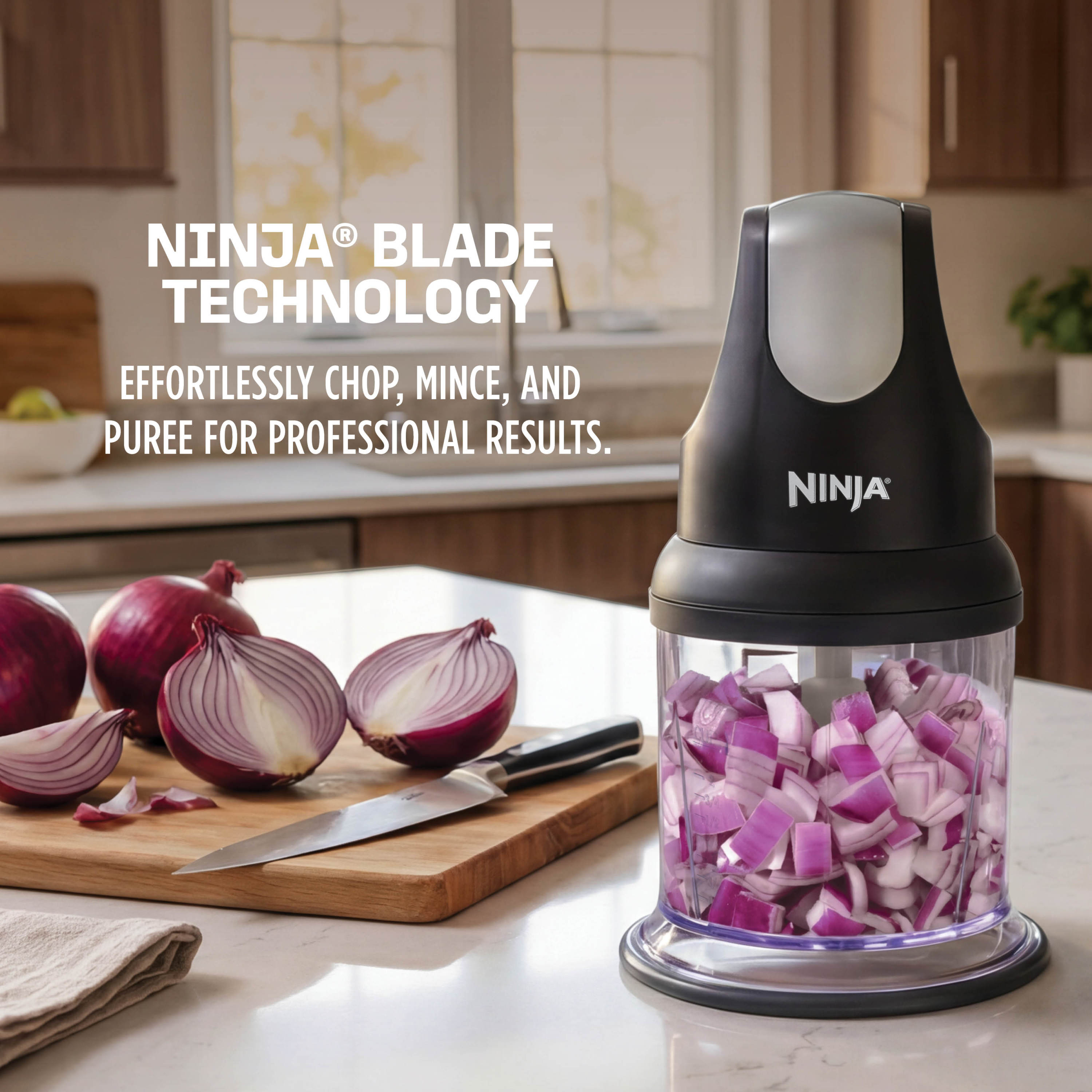Ninja Food Chopper 2-Cup, One-Touch Pulse, Gray photo 5