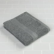 Mainstays Basic Hand Towel, Soft 100% Cotton and highly absorbent Hand Towel, Grey
