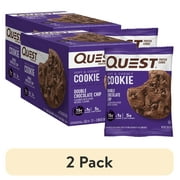 (2 pack) Quest Protein Cookie, Double Chocolate Chip, 15g Protein, 12 Ct