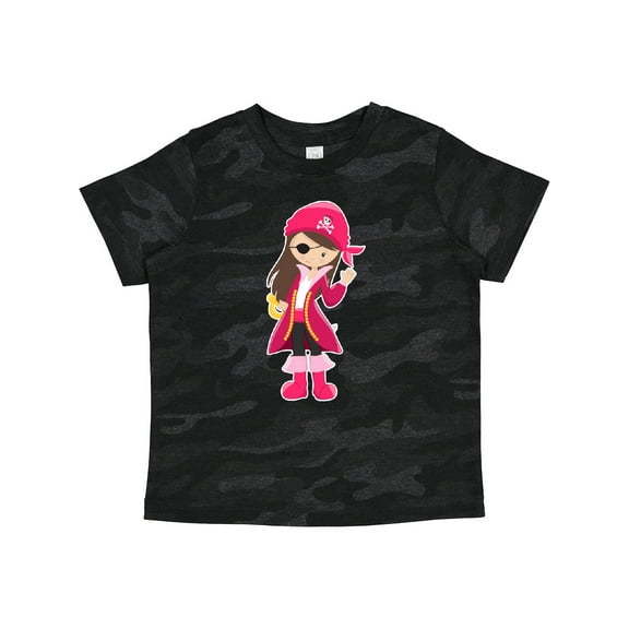 Inktastic Pirate Captain Girls Toddler T-Shirt