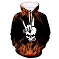 thumbnail image 4 of Sudadera con capucha con estampado gráfico de llamas geniales para hombre, sudadera con estampado 3D de calavera con gestos, sudadera informal, sudaderas holgadas, camisetas de manga larga, 4 of 5