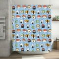 thumbnail image 5 of Disketp Kawaii Sushi (2) Stall Fabric Shower Curtain Liner Waterproof - 72" x 72", Lightweight Stall Size Shower Curtain Machine Washable - 60x72, 5 of 5