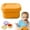 Orange, variant on USUERY Stackable Silicone Food Containers 100ml Reusable Snack Boxes With Lids Leakproof Travel Lunch Storage Set Kitchen Home