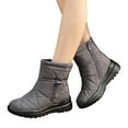 thumbnail image 5 of Xiaoxatg Women's Boots - Casual Mid Calf Insulated On Flat Heel Winter Footwear for Comfortable Warm Wear in Cold Weather 8 Grey, 5 of 9