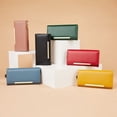 thumbnail image 3 of Women Wallet Lady Wallet PU Leather Bifold Portable Soft Zipper Coin Purse Solid Color Credit Card Holder, 3 of 3