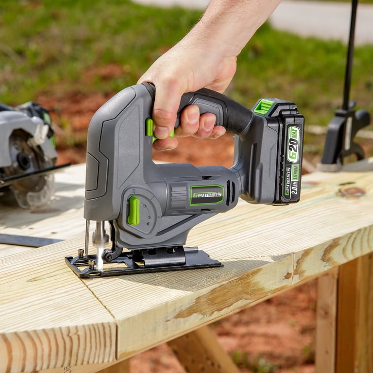 GENESIS G20MAX 20V Variable-Speed Jig Saw with 3-Orbital Settings