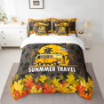 thumbnail image 2 of YST Ensemble de Douillette Happy Vocation, 7 Pcs, Thème Cartoon Bus, Format Grand Lit, 2 of 5
