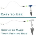thumbnail image 7 of 25pcs Sinker Slide Kit Heavy Duty Saltwater Sinker Weight Connector with Duo Lock Snaps Hooked Snap Kit Catfish Fishing Gears for Braid Line, 7 of 7
