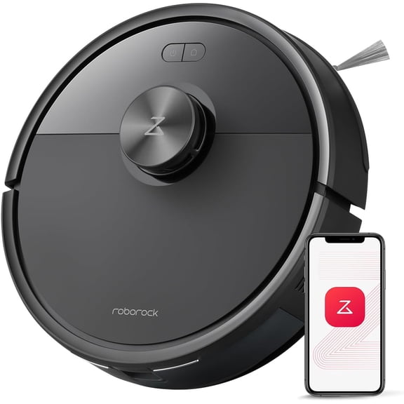 Roborock Q7 M5 Robot Vacuum and Mop Combo, 10,000Pa HyperForce Suction, Dual Anti-Tangle System, APP-Controlled Mopping, LiDAR Navigation, for Pet Hair and Carpet, Black *Walmart Exclusive