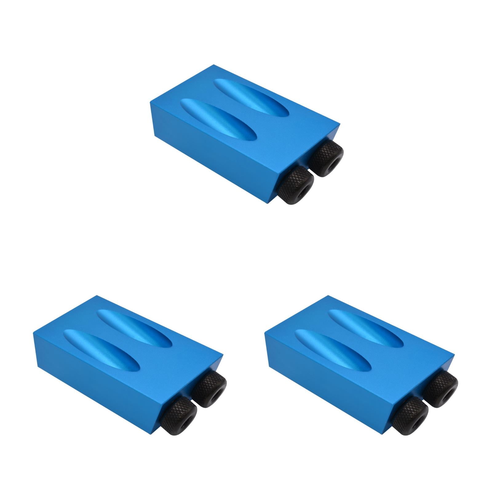 Raindrops 3-Piece 15° Aluminum Pocket Hole Set for Woodworking Joinery Carpentry Projects