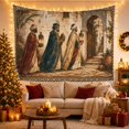 thumbnail image 3 of Three Regal Figures With Often Identified As Three, Mystical Fantasy for Space Lovers, Galaxy Room Decor, Housewarming Gift, Tapestry Wall Hanging for Bedroom and Dorm, 3 of 7