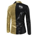 thumbnail image 3 of IYTR Men's Sequined Blazer Party Wedding Formal Slim Button Long Sleeve Blazer Jacket Black Blue Sequin Gold M, 3 of 3