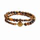 thumbnail image 1 of Pulsera Ojo de Tigre Amarillo de Doble Capa Natural para Hombre, 1 of 2
