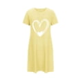 thumbnail image 5 of Amzcrzy Pyjamas pour Femmes Mode Imprimé Cœur Valentines Day Robe Décontractée Confortable à Manches Courtes Chemises de Nuit pour Femmes Valentines Day Cadeaux, 5 of 5
