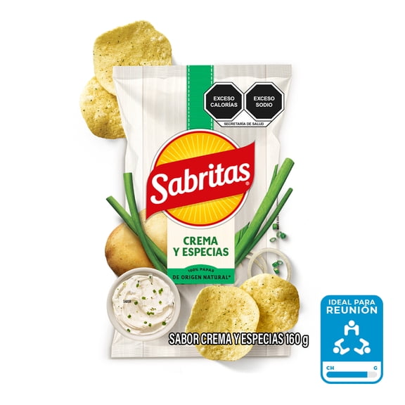 Papas fritas Sabritas sabor crema y especias 160 g