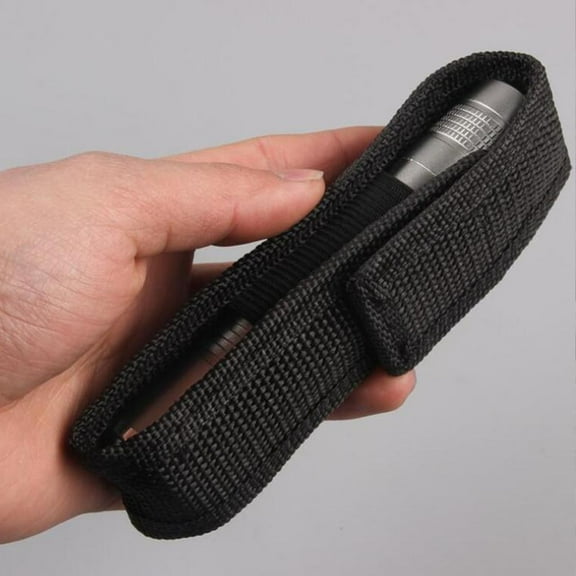 GOOHOCHY  6 Pcs Torch Bag Flashlight Belt UV Camping Accessories Black