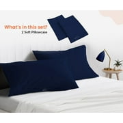 SGI Bedding 1000 TC Egyptian Cotton Bed Pillowcases Set King Size Pillow cases 1000 Count covers for King Size - Soft, Durable Sheets Cotton Sheets in 1000 TC Navy Blue