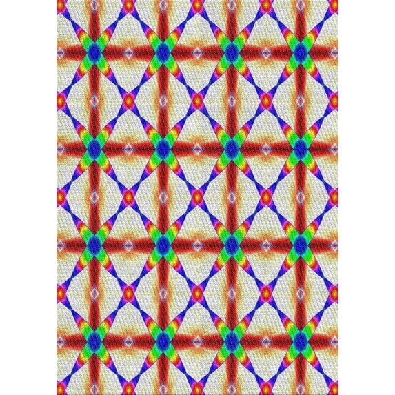 Ahgly Company Machine Washable Indoor Rectangle Transitional Rogue Pink Area Rugs, 4' x 6'