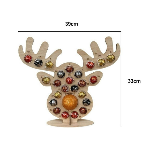 Wooden Advent Calendar Christmas Chocolate Stand Christmas Ornaments Party Decoration Gifts