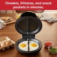 thumbnail image 5 of Dual-Zone Electric Omelette Maker 2026|Non-Stick Double Omelet Pan with Fast Heating|Perfect for 2 Eggs,Breakfast Sandwiches,Frittatas|1000W Compact Kitchen Appliance (Black), 5 of 8
