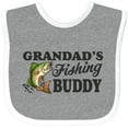 thumbnail image 3 of Inktastic Grandad's Fishing Buddy Boys Baby Bib, 3 of 4