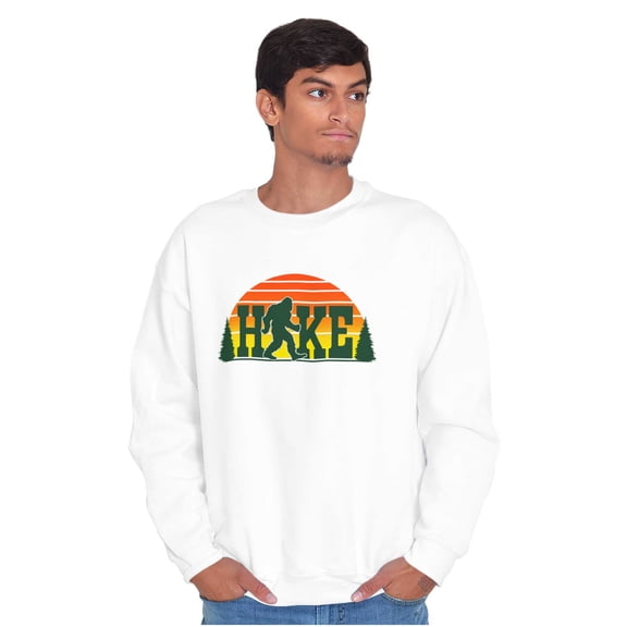 Hike with Bigfoot Retro Hiking Legend Unisex Plus Fleece Graphic Sweatshirt Brisco Brands 2X