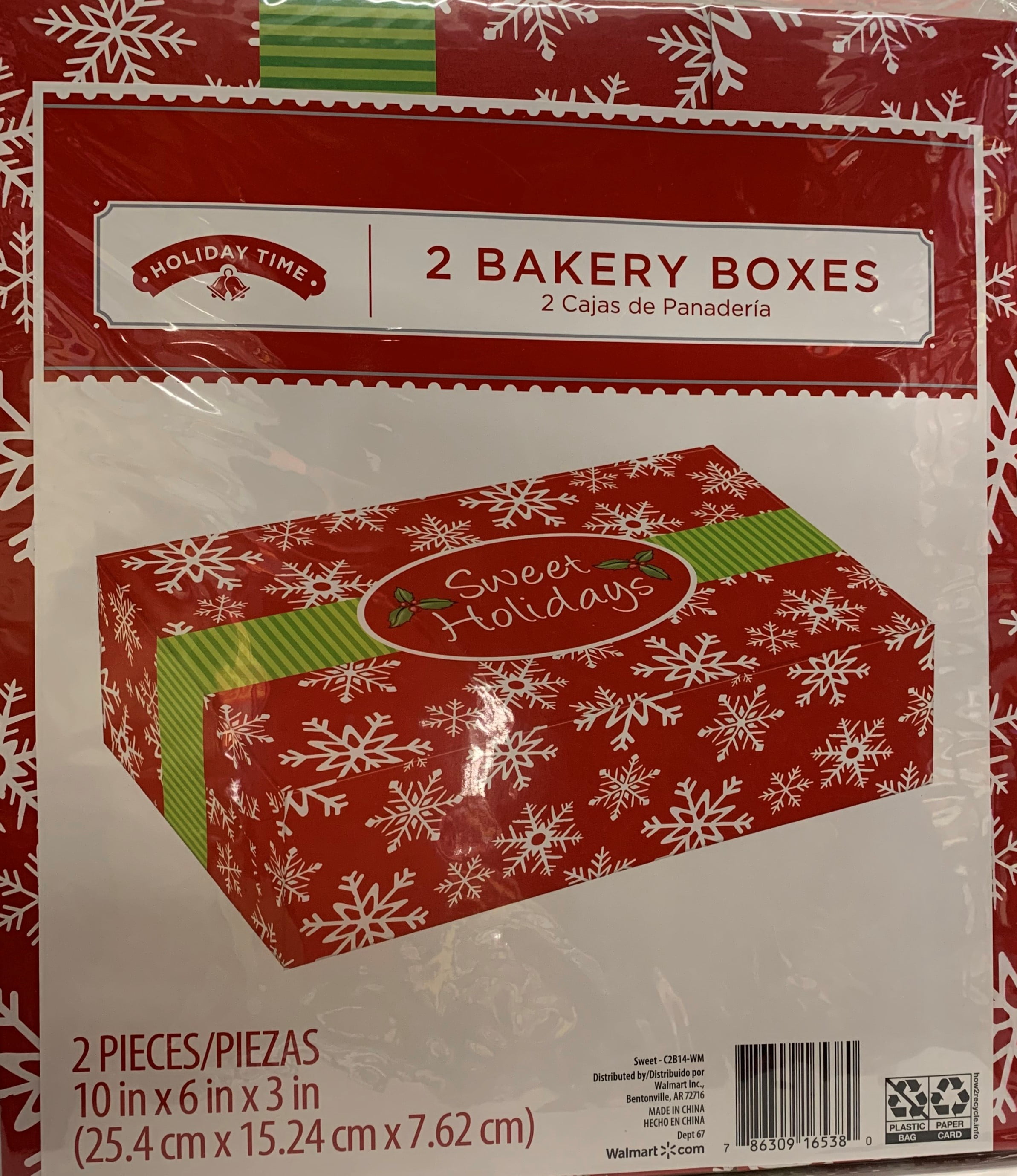 Holiday Time 2ct Bakery Box Snowflake