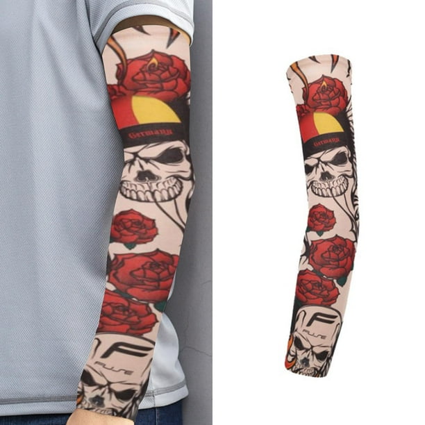 1 Pieza Calentadores de Cubierta de Protección Calcetines de Manga de Sin Costuras para Hombres Mujeres , Macarena mangas de brazo