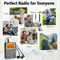 thumbnail image 6 of Portable AM FM Radio, EEEkit Mini Digital Tuning Radio with Rechargeable Battery, Earphone, Lock Screen, Preset, Pocket Transistor Radio for Walking Jogging Traveling Camping - Gary, 6 of 9