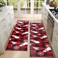 thumbnail image 4 of Kitchen Rugs Sets Of 2,Red Christmas Snowman Pattern Anti Fatigue Kitchen Mat Rugs Non Slip Washable,Decorative Kitchen Floor Mats for Kitchen,Sink,Laundry,17"X47", 4 of 5