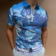 thumbnail image 2 of Ice Dragon Men Zipper T-shirt Summer Casual Short Sleeve T-shirt Top, 2 of 7