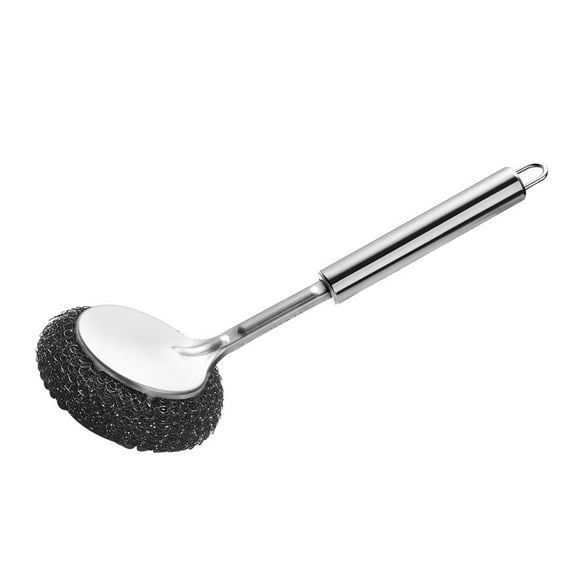 Stainless Steel Wool Scrubber with Handle Stainless Steel Scrubbing Brushes Kitchen Cleaning Supplies for Pots,Pans,Sink