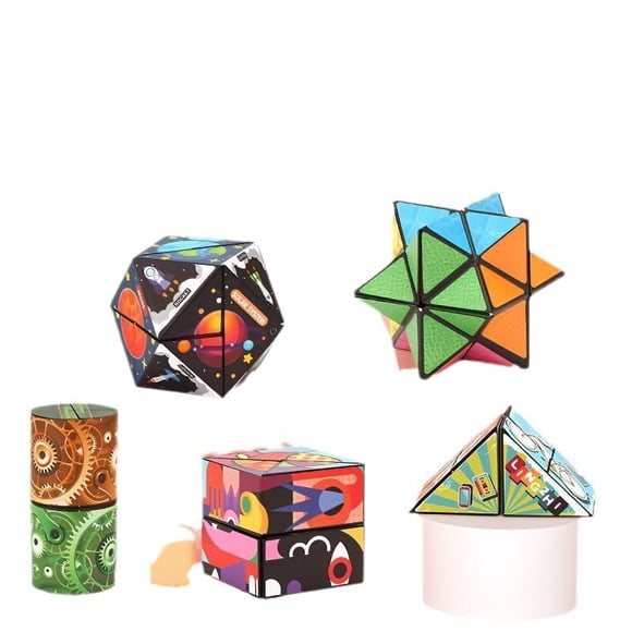 Cubo infinito de variedad 3D, cubo magnético geométrico tridimensional, entrenador de pensamiento para niños, cubo de forma cambiante, juguetes educativos