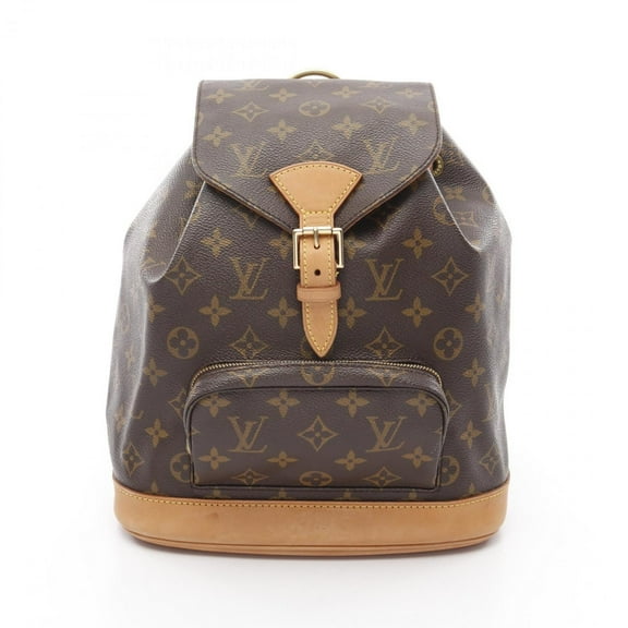 Pre-Owned Louis Vuitton Montsouris MM Backpack, Coated Canvas and Leather, Monogram,... (Fair)