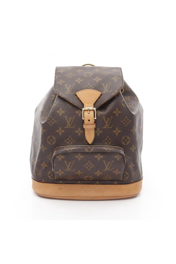 Pre-Owned Louis Vuitton Montsouris MM Backpack, Coated Canvas and Leather, Monogram,... (Fair)