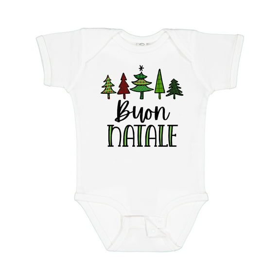 Inktastic Buon Natale Festive Christmas Trees Boys or Girls Baby Bodysuit
