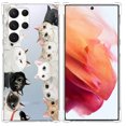 thumbnail image 1 of Cute Cat Collage Clear Case for Samsung Galaxy S23 Ultra,Aesthetic Art Design Case for Men Women,Unique Trendy Transparent TPU Bumper Case Cover, 1 of 5