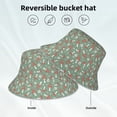 thumbnail image 5 of Naloa Retro Hippie Groovy Mushroom Reflective Double-Sided Bucket Hat, Sun Hat, Soft and Breathable for Gardening, Beaching, Camping, Hiking, Fishing, 5 of 9