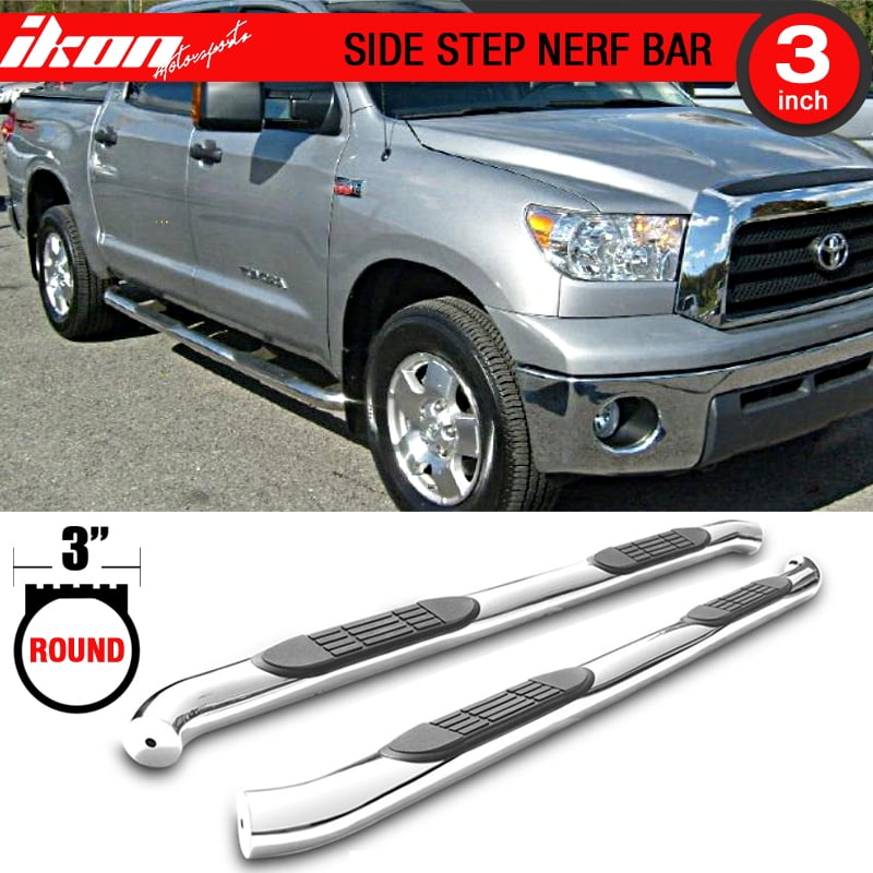 Fits 0717 Tundra Crewmax Cab 3 Inch Stainless Steel Side Steps Running