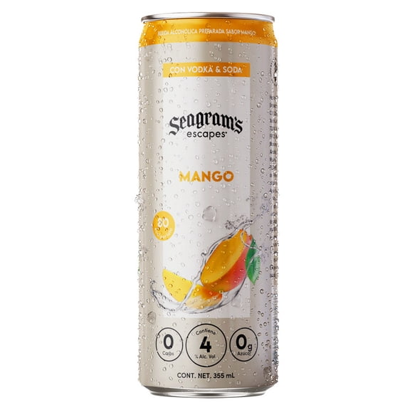 Bebida Alcoholica Preparada Seagram´s Hard Seltzer Mango 355ml